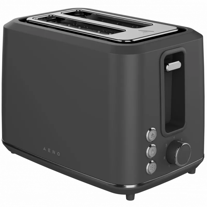 Tostadora eléctrica AENO ATS0001G — 2 ranuras, 220–240 V 50–60 Hz, 920–1080 W, 3 modos, 7 niveles de tostado, gris