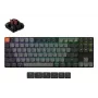 Teclado mecánico Keychron K1X-B3 — formato 80 %, USB + Bluetooth, QWERTY inglés, 87 teclas, RGB, gris