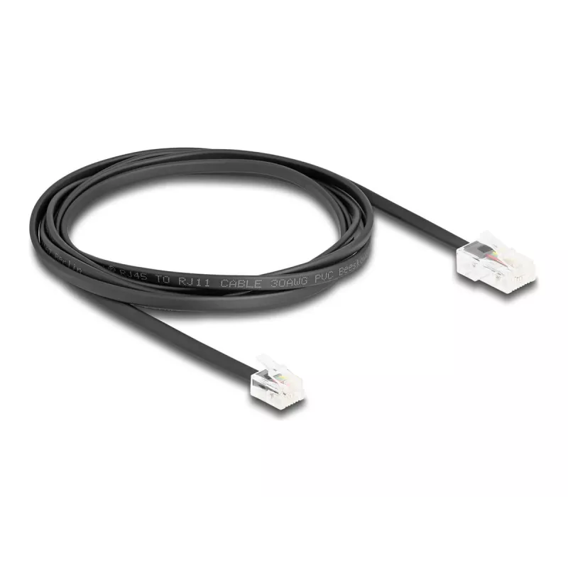 Cable de teléfono DeLOCK 88036 RJ45 a RJ11 2 m negro