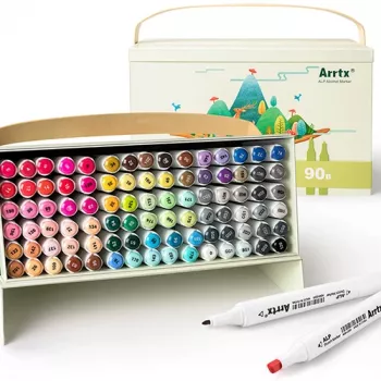 Rotuladores de doble punta power plant ARRTX Alp, 90 colores, set de doble punta