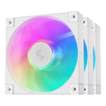 Ventilador DeepCool FD12 ARGB WH-3 in 1 12 cm blanco 3 unidades presión de aire máxima 2.56 mmH2O
