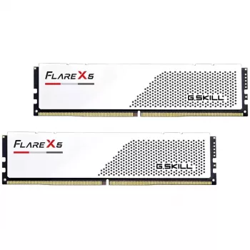 DIMM 64 GB DDR5-6000 (2x 32 GB) Dual-Kit, memoria RAM blanca, F5-6000J3636F32GX2-FX5W, Flare X5, INTEL XMP, AMD EXPO