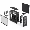 Caja de PC semitorre Fractal Design Pop 2 Air negra sólida — compatible con ATX, 3 ventiladores frontales de 120 mm, bahías de 2,5/3,5