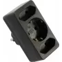 Regleta de enchufes AS Schwabe 49112 — negra, 4 enchufes