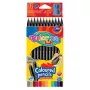Lápices de colores triangulares Colorino Kids 12 colores (con sacapuntas) madera negra