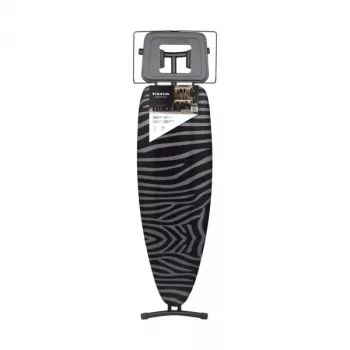 Tabla de planchar de tamaño completo Taurus 994178000 – 410 x 1250 mm, altura ajustable hasta 930 mm, funda de algodón, negra