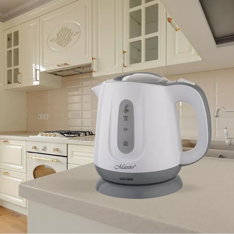 Hervidor eléctrico Feel Maestro 1 l 1100 W gris blanco