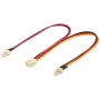 Wentronic Goobay Cable de alimentación interno para PC – 2x conector macho de 3 polos > conector hembra de 3 polos (93880)