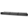 Patch panel Intellinet, Cat5e, FTP, 48 puertos, 1U, bloques punch-down apantallados de entrada superior a 90°, negro
