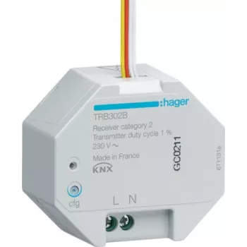 Entrada KNX inalámbrica de empotrar 2 canales 230V quicklink TRB302B (TRB302B)