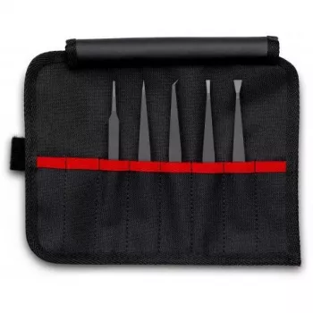 Pinza ESD Knipex 92 00 05 Negro Plana Punta Curva Recta