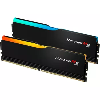 DIMM 64 GB DDR5-6000 (2x 32 GB) Dual-Kit, memoria RAM negra, F5-6000J2836G32GX2-RM5RK, Ripjaws M5, INTEL XMP