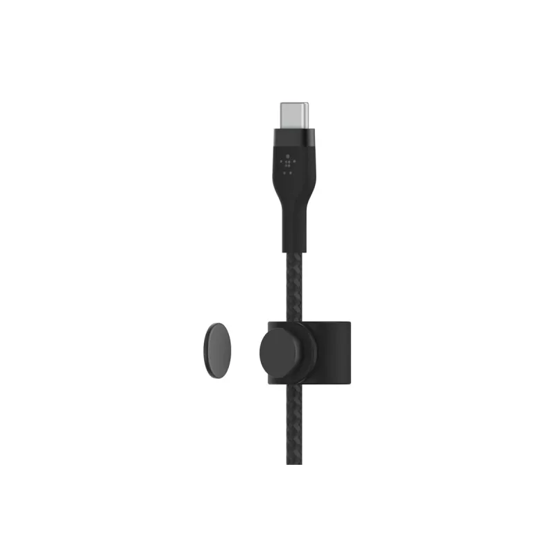 Cable BoostCharge USB-C/USB-C silicona trenzada 2 m, negro