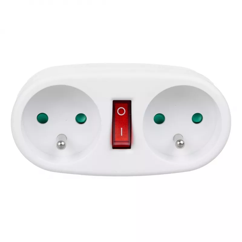 Maclean MCE337E ladrón de doble enchufe