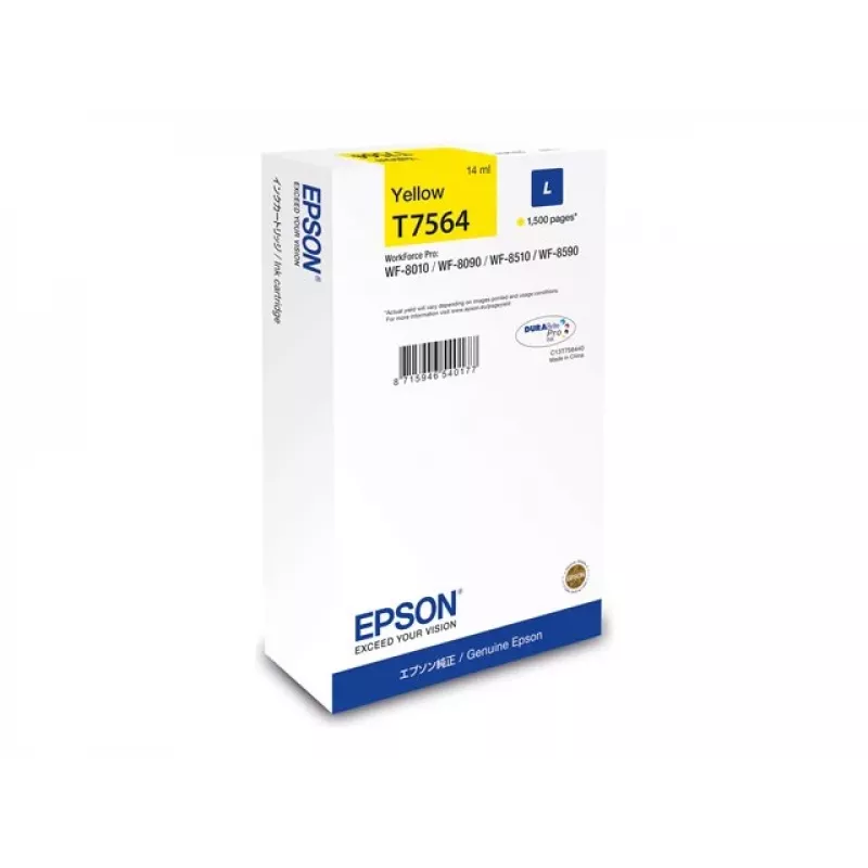 Epson C13T75644N cartucho de tinta 1 unidad original alto rendimiento (L) amarillo