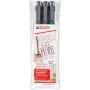 Sistema de cartuchos para estilográfica Edding E-1800 negro acero inoxidable 3 uds.