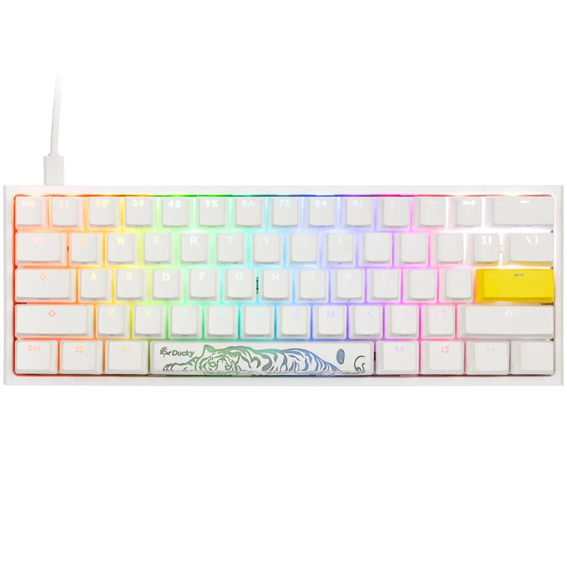 Ducky One 2 Mini Pure White RGB Teclado Gaming USB US-Inglés
