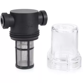 Alphacool ES Big Inline filtro de partículas 2x G1/4 IG, negro/transparente (29145)