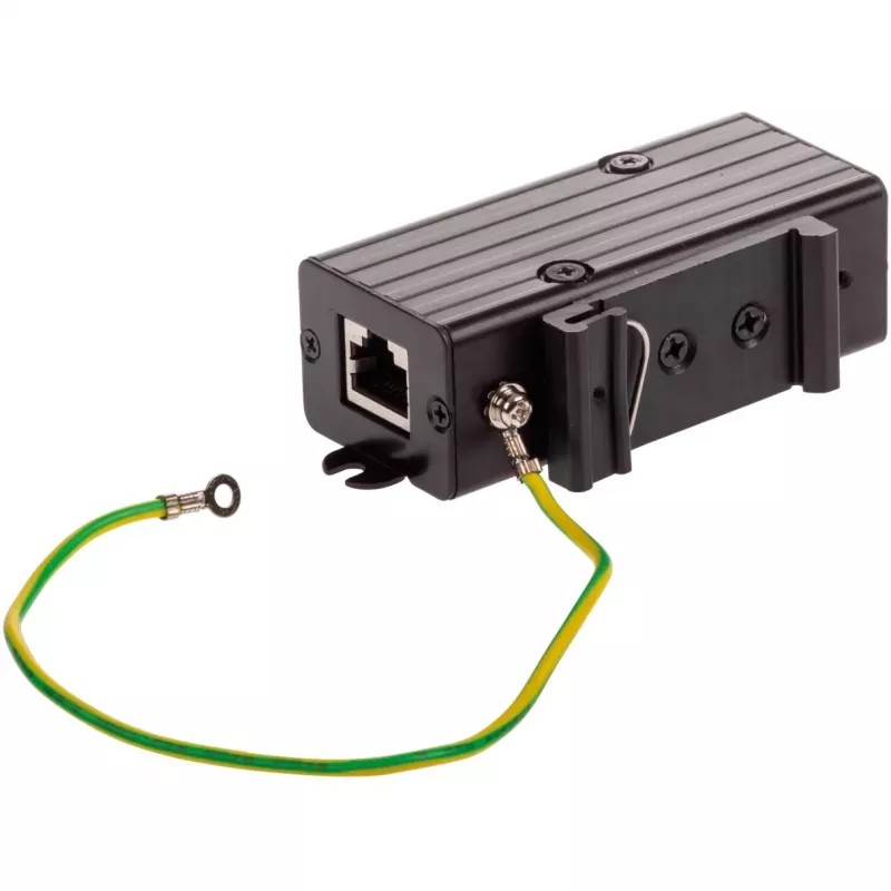 Axis TU8001 protector contra sobretensiones Ethernet para dispositivos PoE, montaje en pared/carril DIN, negro