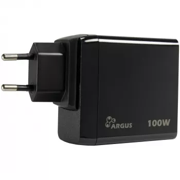 Cargador PD INTER-TECH PD-3100 100W USB-C negro fuente de alimentación rápida