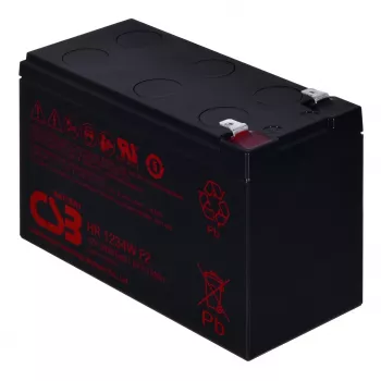 Batería de plomo-ácido sellada csb HR1234WF2 12V 9Ah para SAI y alimentación de emergencia