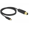Cable USB DeLOCK 83675 USB 3.2 Gen 2 1 m USB C USB B negro