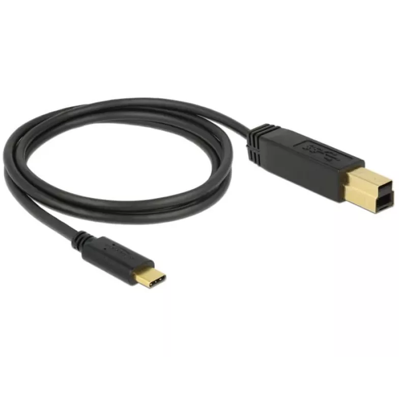 Cable USB DeLOCK 83675 USB 3.2 Gen 2 1 m USB C USB B negro