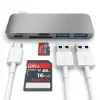 Satechi ST-TCUPM hub combinado 3 en 1 Type-C USB 3.0