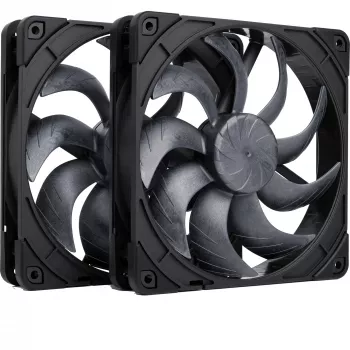 Noctua NF-A14x25 G2 PWM Sx2-PP chromax.negro set de doble ventilador de 140 mm