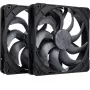 Noctua NF-A14x25 G2 PWM Sx2-PP chromax.negro set de doble ventilador de 140 mm