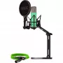NT1 Signature +cable XLR+brazo de estudio de sobremesa, micrófono verde claro, pack