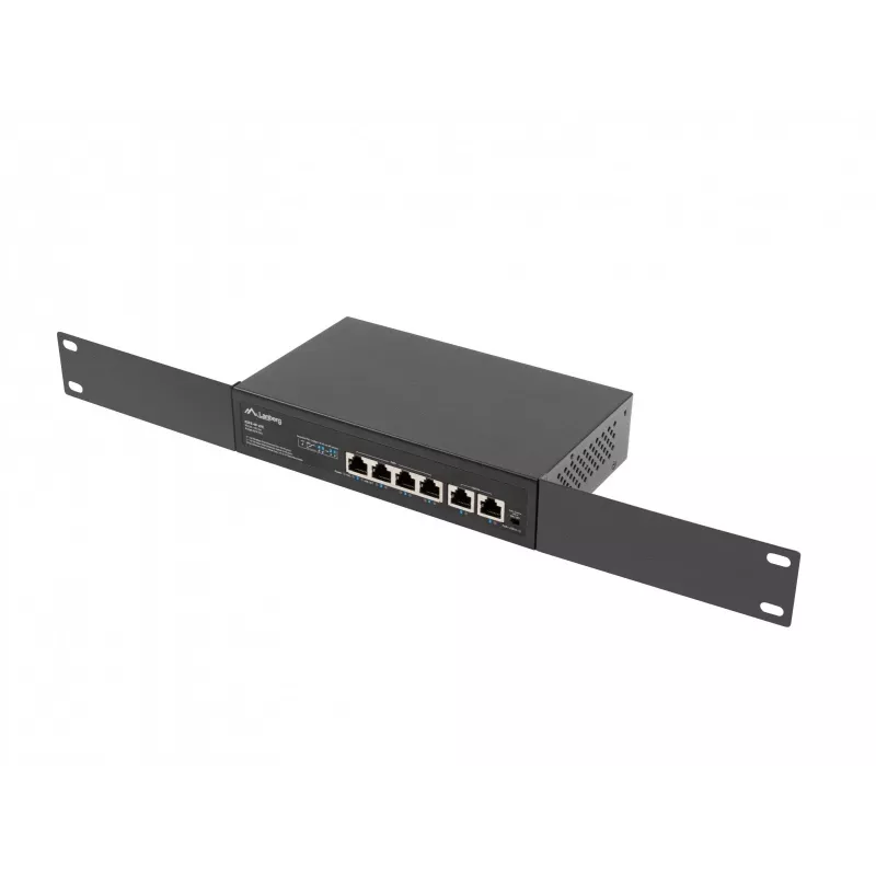 Switch Lanberg PoE+ rack 10/19 RSFE-4P-2FE-60