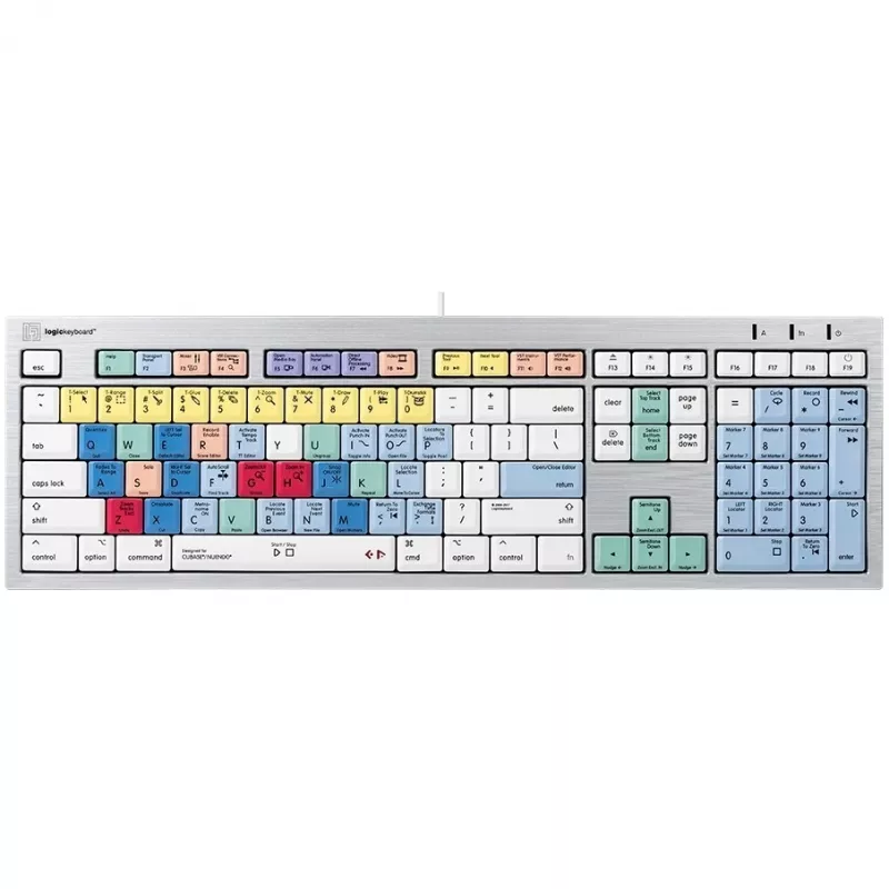 Teclado Logickeyboard ALBA Universal USB AZERTY Francés Plata