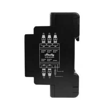 Smart Switch Shelly LAN Switch Negro AC 110-240V 1W