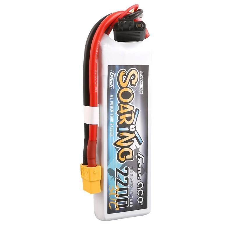 Batería Gens Ace G-Tech Soaring 2200mAh 7.4V 30C 2S1P XT60