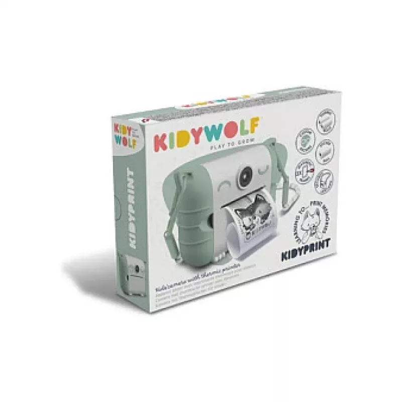 Cámara digital infantil KIDYWOLF Kidyprint Verde Blanco