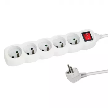 Regleta Esperanza ELK215W 3 m 5 toma(s) de CA para interiores blanca