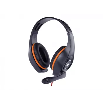 Auriculares gaming con cable GEMBIRD GHS-05-O, circumaurales, 20–20000 Hz, cable de 2 m, 250 g, naranja/negro