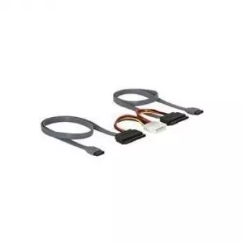 Cable SATA todo en uno DeLOCK 84239 para 2x HDD 0,5 m