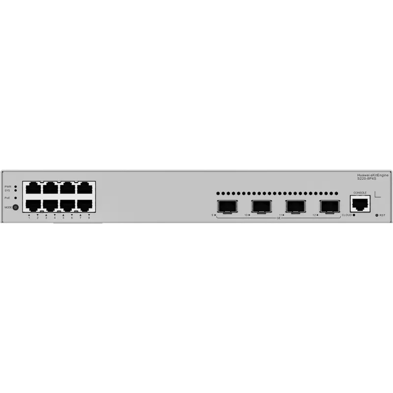 Switch gestionado Huawei S220-8P4S L2 Gigabit Ethernet 8 puertos PoE 1U