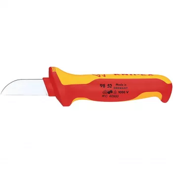 Knipex 98 52 cuchillo universal naranja, rojo cuchillo fijo