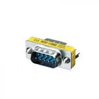 Adaptador serie RS232 DB9 Equip conector macho a conector macho, DB-9, DB-9, plateado