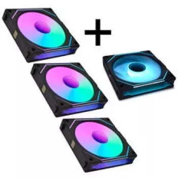 LIAN LI UNI FAN SL-INF 120 ARGB Reverse Blade pack de 4 - negro