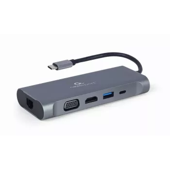 Dock/replicador de puertos para portátil Gembird A-CM-COMBO7-01 USB 3.2 Gen 1 (3.1 Gen 1) Type-A gris