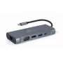 Dock/replicador de puertos para portátil Gembird A-CM-COMBO7-01 USB 3.2 Gen 1 (3.1 Gen 1) Type-A gris