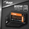 Akyga AK-C2-800 Fuente de alimentación ATX Classic 800 W, semimodular, PFC activo, ventilador de 120 mm
