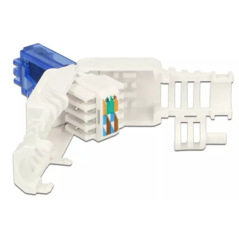 Conector macho RJ-45 DeLOCK 86417 azul blanco