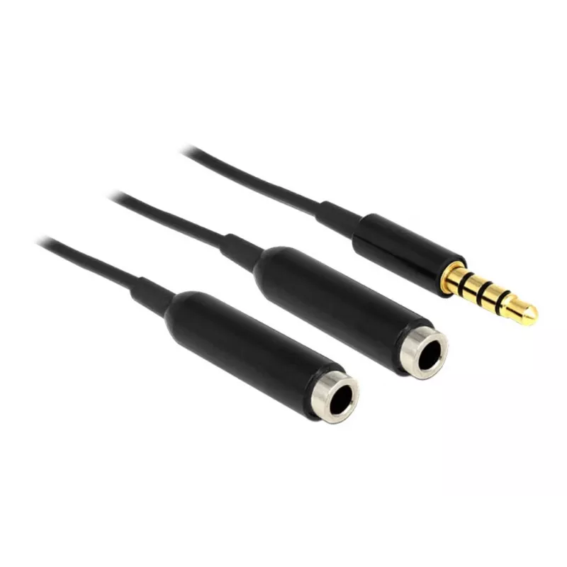 Cable de audio DeLOCK 65575 0,25 m 3,5 mm 2 x 3,5 mm negro