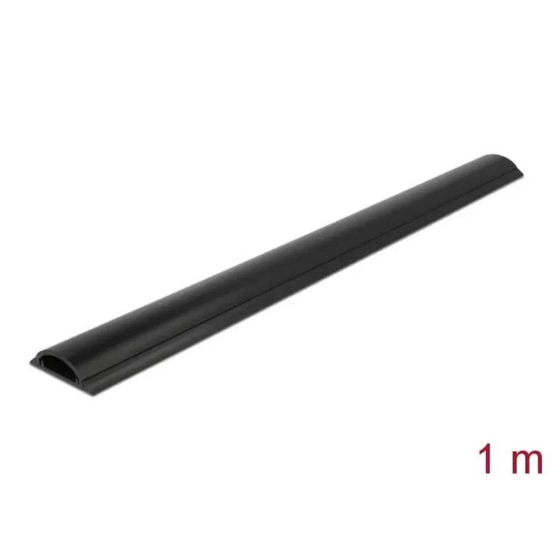 Canaleta para cables DeLOCK 50 x 12 mm autoadhesiva negra 1 m
