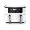 Freidora de aire Ninja AF400EU Double 9,5 L 2470 W blanca, controles giratorios y táctiles